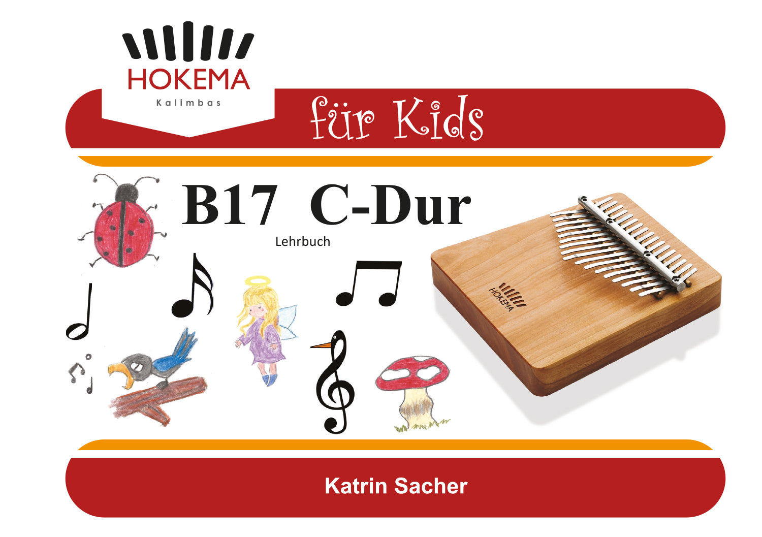 Textbook for Kids - Kalimba B17 (orange) – HOKEMA Kalimbas