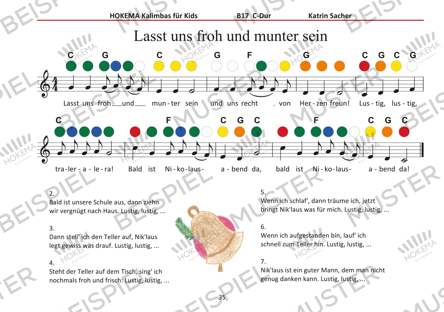 Lehrbuch für Kids - Kalimba B17 (orange)